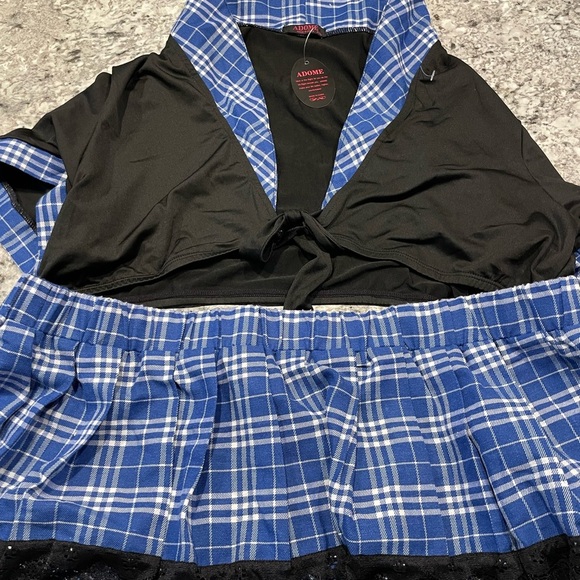 Women’s Sexy Schoolgirl Lingerie Roleplay Set  – Size XXXL-NWT ADOME - Picture 2 of 6